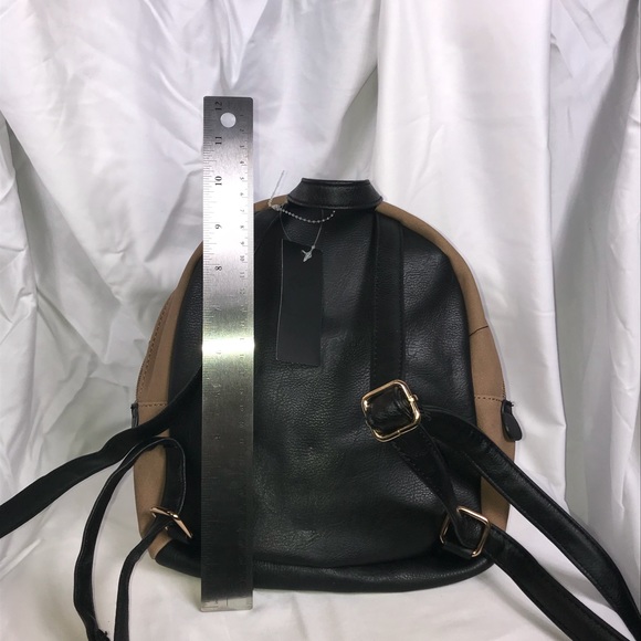 BEIGE and BLACK Backpack Purse - Picture 5 of 5
